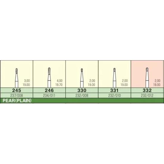 Mani Carbide Burs FG - Pear Shaped
