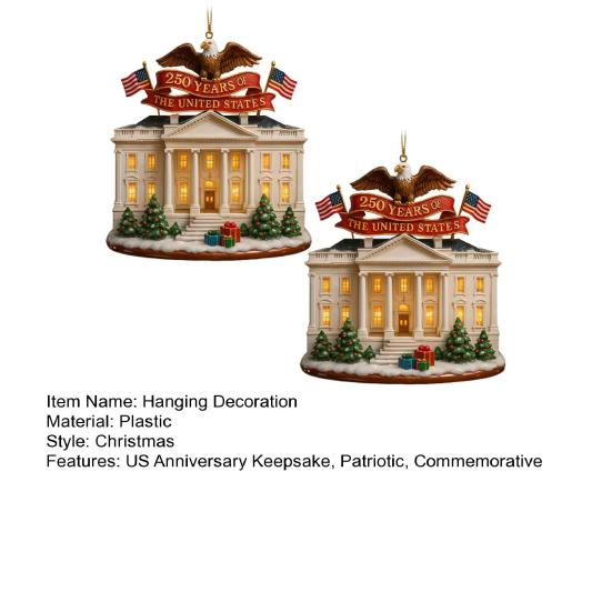 US 250th Anniversary Decoration 250 Years of The United States Commemorative Ornament Keepsake Patriotic Hanging Decoration