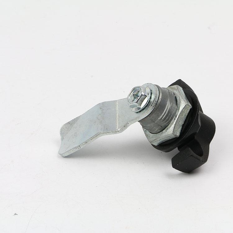 Black Zinc Alloy IP65 Padlockable Wing Handle Quarter Turn Cam Latch for Electrical Cabinet Enclosure Distribution Box Door