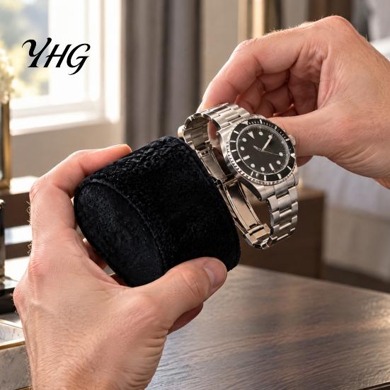 Watch Holder for Drawer Velvet Pillow, Small Square Soft Flannel Cushion, Scratch Bracelet Storage Free Jewelry Organizer Dresser Countertop