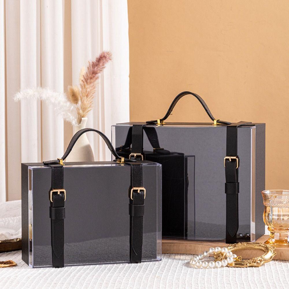 Acrylic Transparent Gift Box Visible Windows Present Box Valentine's Day