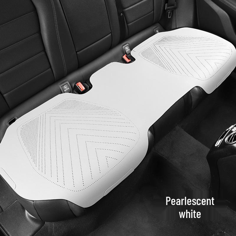 Universal Suede Car Seat Cushion Set - All-Season, Three-Piece, Summer-Ready, Thin Cushion with Lumbar Support.