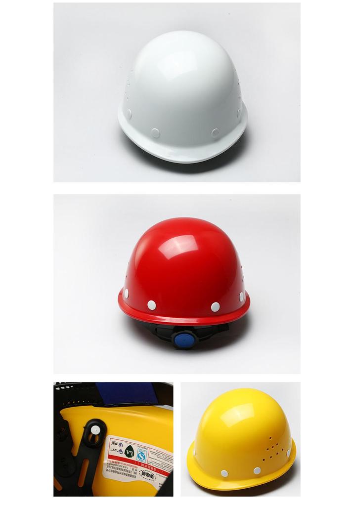 Eye-Catching Fiberglass Safety Helmet - Anti-Smash Protective Hat for Construction Site Supervisors