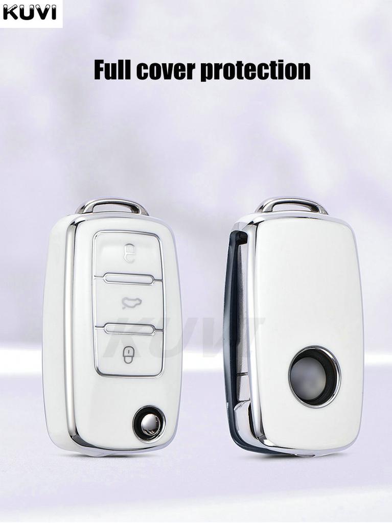Tpu Car Remote Key Case Cover For Volkswagen Vw Polo Golf Passat Tiguan Beetle Caddy T5 Up Eos Skoda Octavia Seat Leon Altea