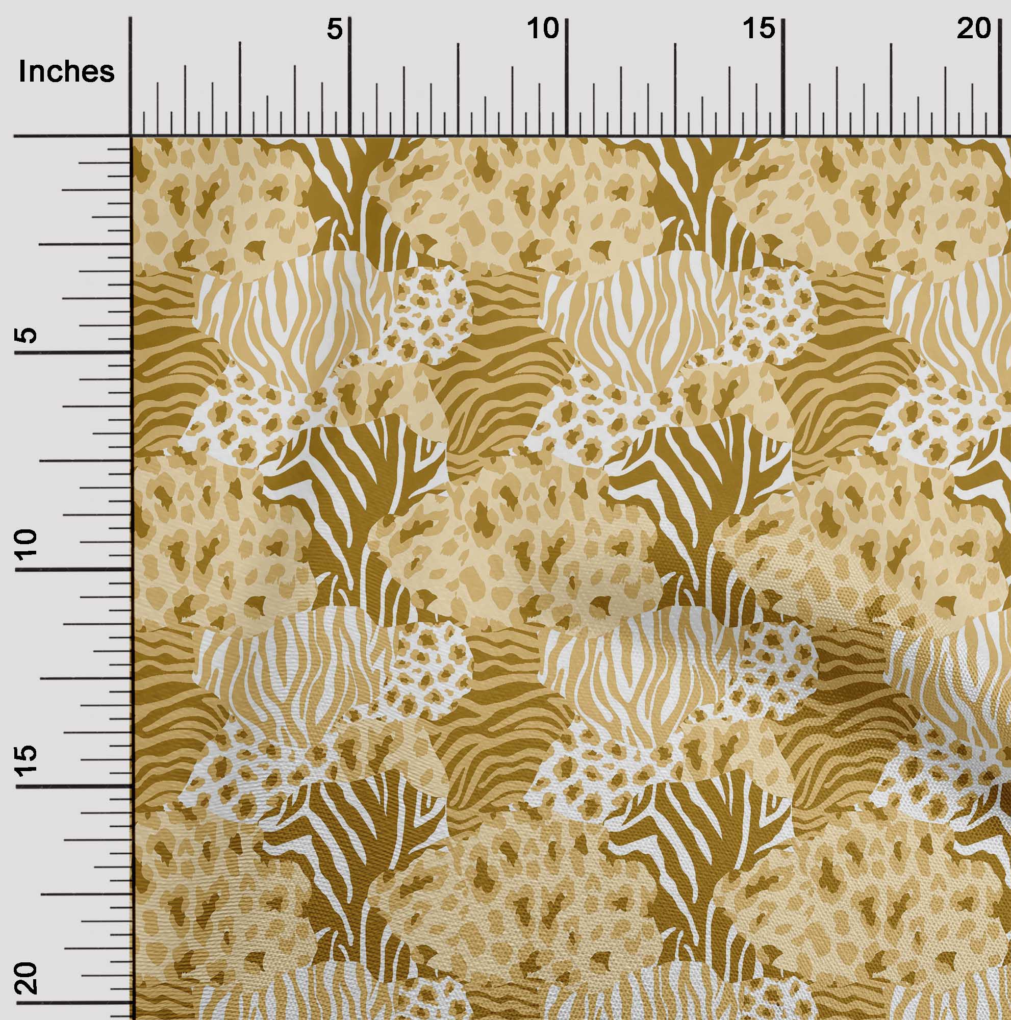 

oneOone Cotton Flex Light Blue Fabric Skins Animal Fabric For Sewing Printed Craft Fabric By The Yard 40 Inch 42 Inch Wide - Viscose Chiffon жовтий