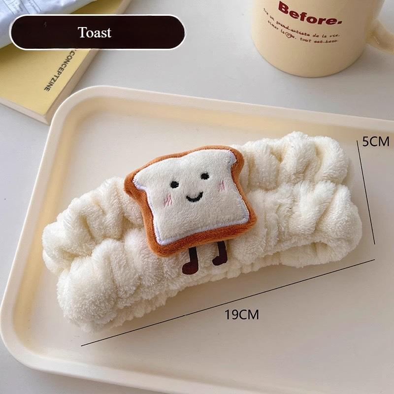 Słodka opaska na głowę z kulkami ryżowymi do mycia twarzy, pielęgnacji skóry, gumki do włosów, wodoodporna opaska na głowę dla dziewcząt