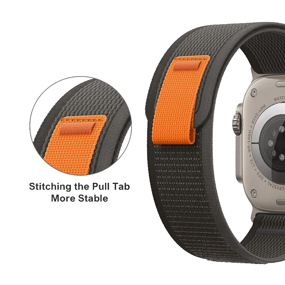 Nylon Trail Loop Strap for Apple Watch Bands 49mm 45 44 42 46 41 40 38mm Bracelet for iWatch Series 11 10 9 8 7 6 5 SE Ultra 3 2 3