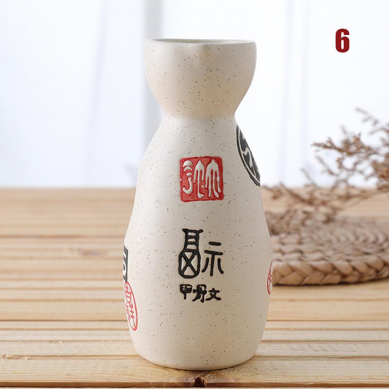 Maneki Neko Japonez Ceramic Retro Sticlă de Sake 150ml Tokkuri Pisică Norocoasă Gheișă Sakura Lichior Distribuitor de Sake Pahare Sticlă de Vin