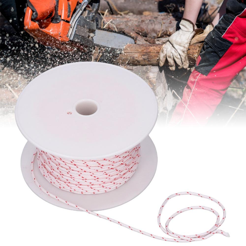 White and Red Recoil Starter Rope Nylon Nylon Cutter Rope Practical Lawn Mower Rope