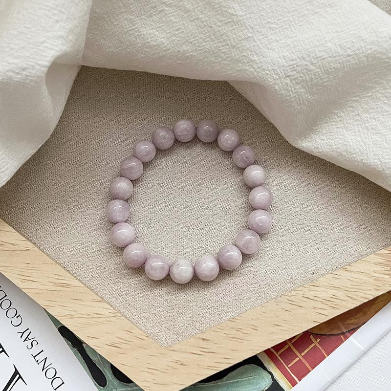 Natural Purple Lithium Hui Bracelet Women'S Single Circle Beaded Purple Crystal Bracelet Jewelry Gift