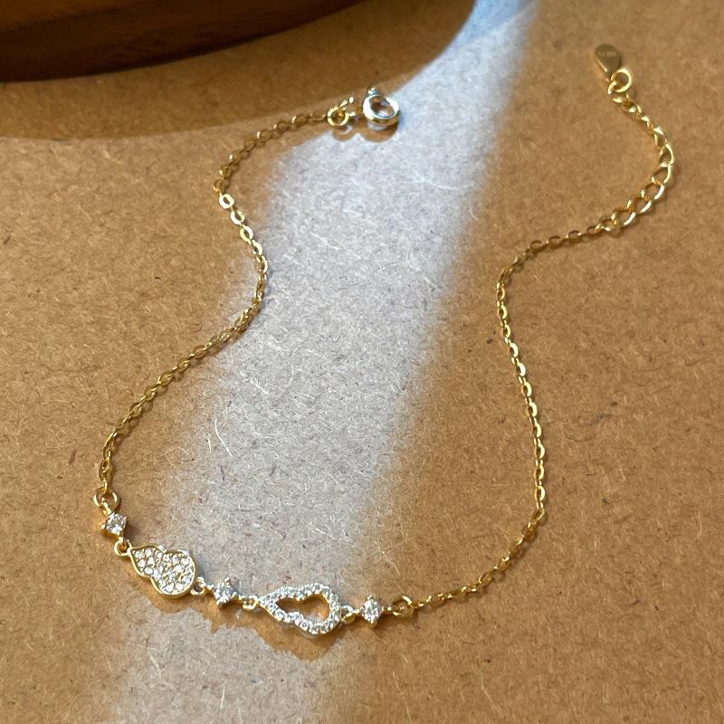 

Браслет из стерлингового серебра 925 пробы с инкрустацией бриллиантами, женский новый браслет-бенгл легкая роскошь на удачу , модный аксессуар в национальном стиле 925 Silver