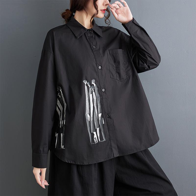 DIMANAF 2024 Plus Size New Spring.Style Blouse Vintage Retro Design Short Sleeve Casual Shirt Women Loose Shirt Geometric Print Half Sleeves Shirt