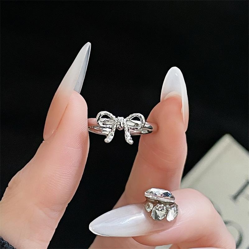 Light Luxury French High-End Open Ring Full Diamond Series Inlaid Micro-Inlaid Niche Design Simple Ring Women