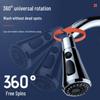 Splash-Proof 360° Rotating Kitchen Faucet with Three-Speed Pressurized Blade Flushing Aerator