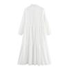 Summer European & American Style Women's Hollow Embroidery Midi Dress