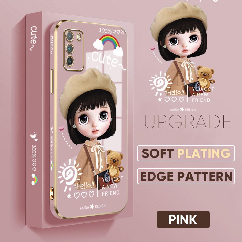 Colorful Printing Patterns Square Edge Pattern Casing Plated Phone Shell Luxury Plating Soft Phone Case for Huawei Honor Xiaomi Redmi