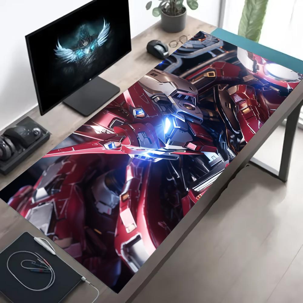 Mecha Warrior Mouse Pad Large MousePad XXL Gaming Tablet Keyboard Rubber Lock Phone Desk Mat Computer Gamers Carpet Work Office