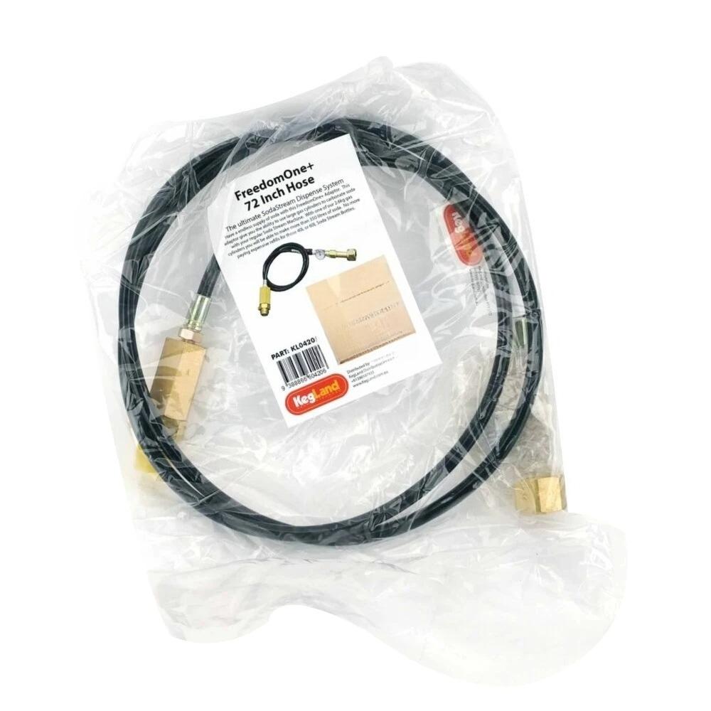 Kegland 72 Inch FreedomOne Sodastream Adapter Hose CO2 Tank Soda Club Beer Brewing Equipment W21.8 female  G1/2 male AU standard