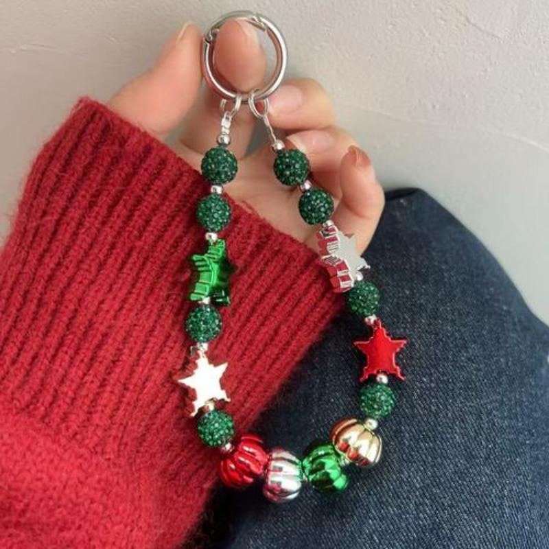 Bracelet de perles d'amour pour femmes, petit nœud en cristal frais, fleurs, amour, chaîne de téléphone portable, anti-chute, accessoires de coque de téléphone portable, DIY