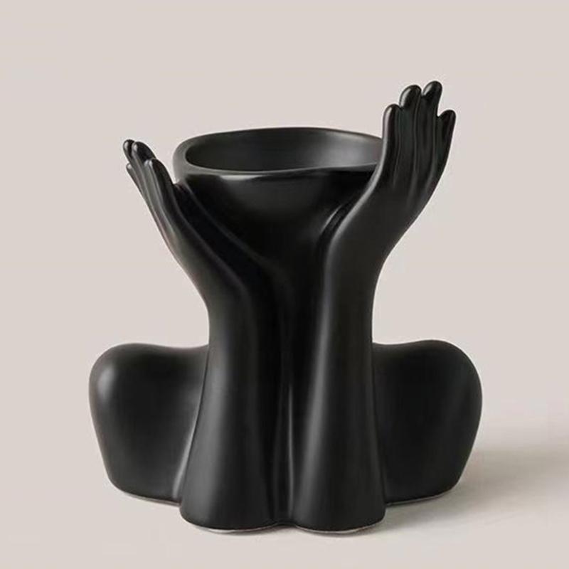 Art Human Body Sculpture Silicone Molds Vase Resin Moulds for Epoxy Resin, Silicone Flowerpots Molds for Home Decoration