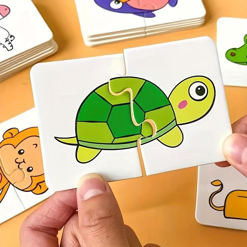 32-teiliges Puzzle-Set für Kinder mit Tier- und Obstmotiven, pädagogisches Spielzeugset zur kognitiven Entwicklung, geeignet für Kleinkinder zum Lernen