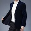 Boutique European Plus Size Pánský oblek Móda Business Italský styl Gentleman Elegantní šaty Manšestrové Tenké Ležérní šaty Blazer