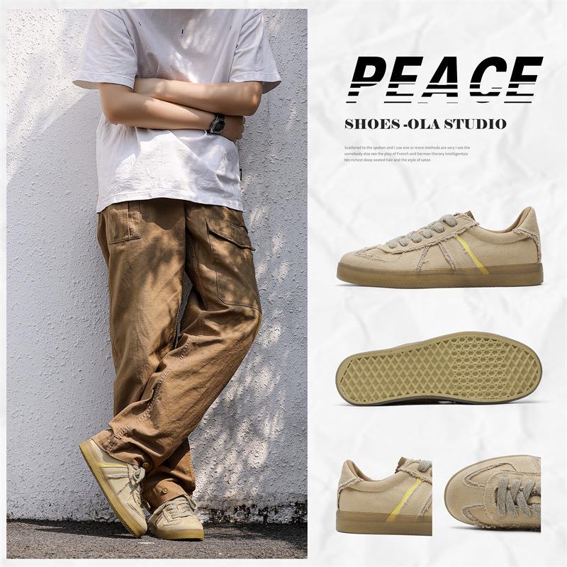 Desert Dune Retro Herren Canvas Sneaker - Leichte, Weichsohlen-Freizeitsportschuhe für den Sommer.