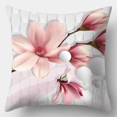 Rich Flowers Pillowcase  Square Sofa Pillow Cover Retro Cushion Cover