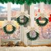 Christmas Wreaths For Front Door 4-Piece Artificial Garland Christmas Red Berry Bow Holiday Garland For Indoor Outdoor Home