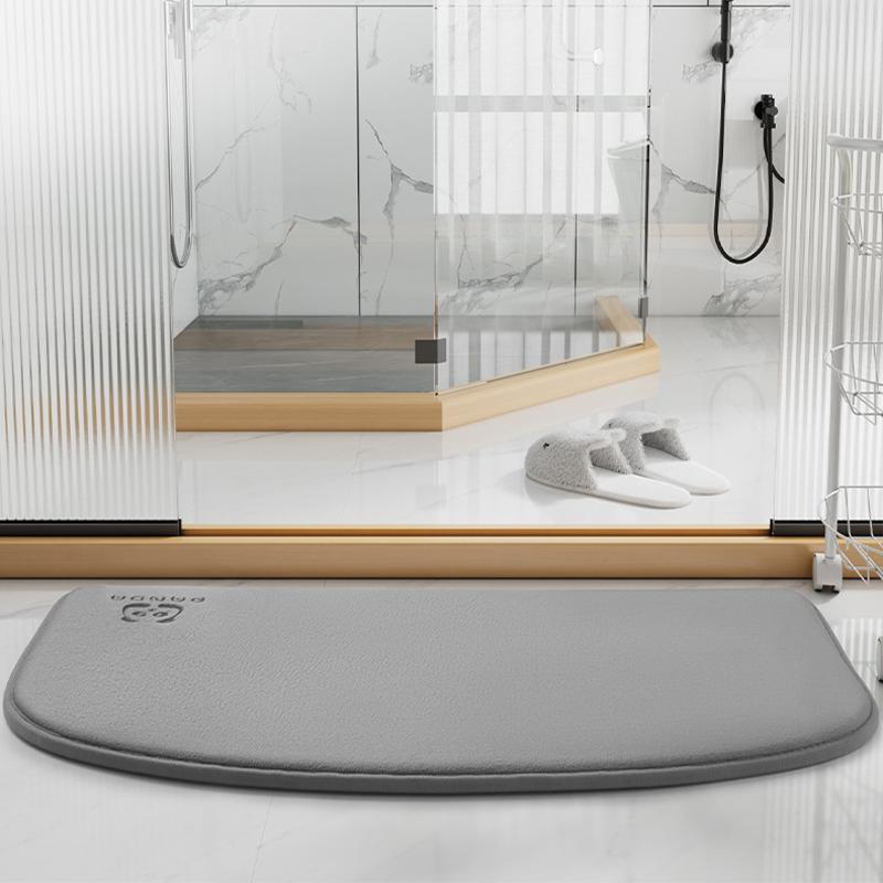 Memory Foam Bath Mats Anti-Slip Shower Carpet Coral Fleece Soft Foot Pad Absorbent Bathroom Rug Washable Entrance Doormat