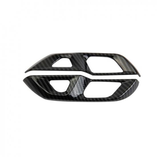 Carbon Style Door Lock Switch Button Panel Cover Trims for Chevrolet Corvette C8