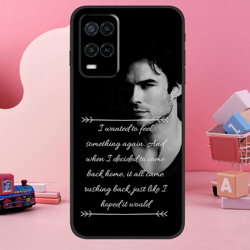 Damon Salvatore Vampire Diaries Case For OPPO A17 A77 A57 A54 A53 S A31 A5 A9 A15 A52 A72 A91 A93 A74 A94 A16 A76 A96 Cover