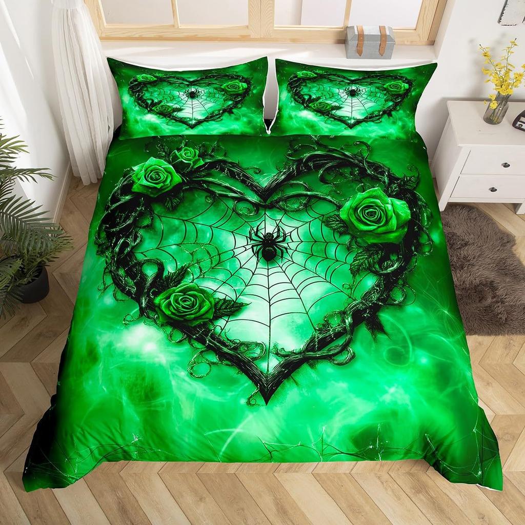 Black and White Floral Down Comforter Set Bedding Set 3-piece Coverlet Set