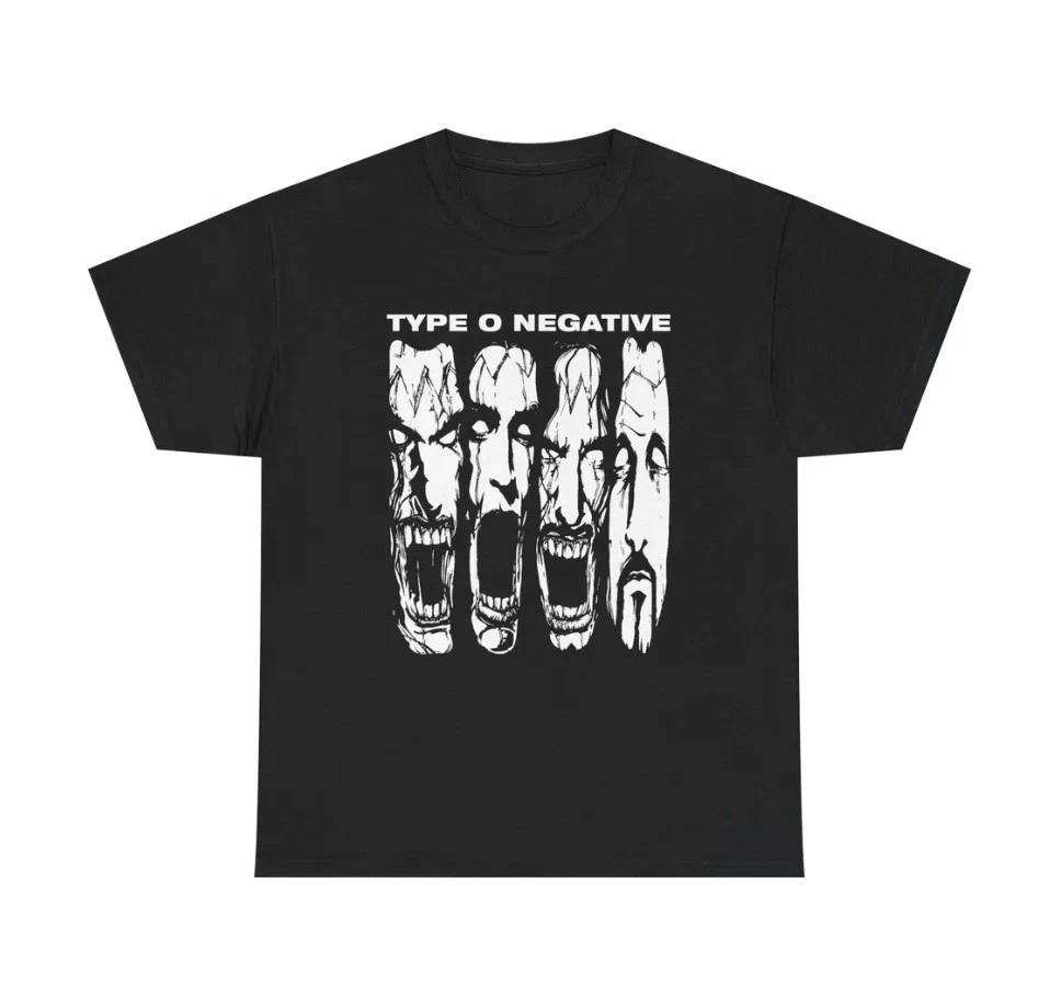 Type O Negative Faces Shirt, Gothic Metal Band Tee S