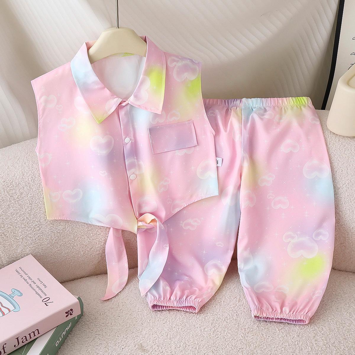 2026 Trendy Girls Sleeveless Mosquito-Repellent Two-Piece Set 90 cm