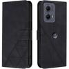 Hülle für Motorola Moto Edge 5G 2024 Brieftaschenhülle Herren PU-Leder mit Kartenhalter Ständer Magnetische Klapphülle Stoßfeste Schutzhülle für