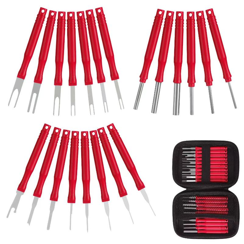 36Pcs Terminal Pin Removal Tool Kit Stainless Steel Pin Extractor Tool Reusable Electrical Wire Connector Pin Release Tool Auto