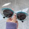Fashion Luxury Crystal Shiny Sunglasses Women Sexy Cat Eye Rhinestone Party Elegant Sun Glasses Female Shades