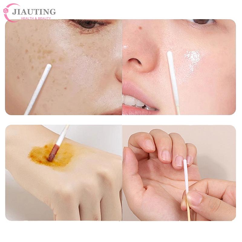 30/90pcs Disposable Longer Cotton Swab Brush Lint Free Micro Brushes Wood Cotton Cotton Swab Brush Make Up Brushes
