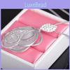 Elegant Korean Style Long Sweater Necklace With Rose Pendant And Platinum Finish