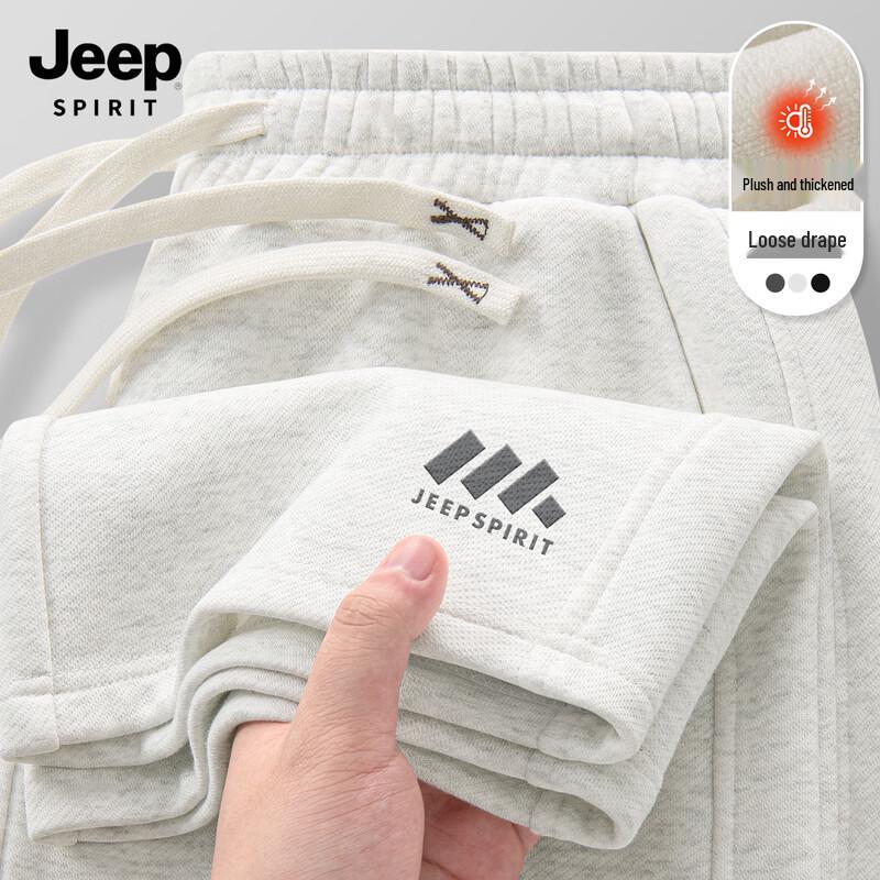 JEEP SPIRIT Men's 2025 Fleece-Lined Casual Sweatpants