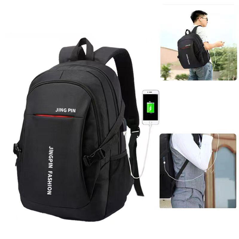 Men's Backpack Capacity High School College Versatile Travel Laptop Bag Zipper