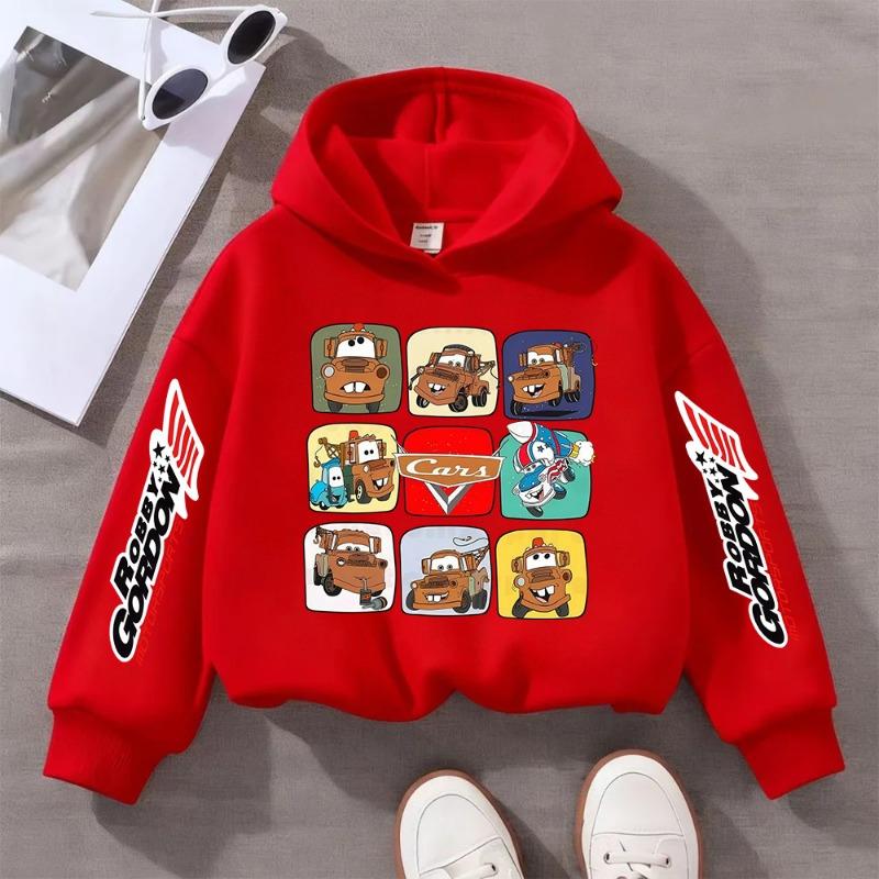Spring Autumn Lightning Mcqueen Cartoon Children Hoodie Long Sleeve Pixar Car Print Kid Boy Clothes Fashion Pullover Sweatshirts