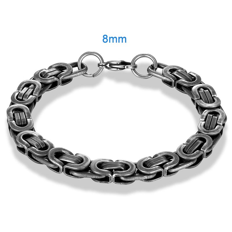 Vintage Armbänder Herren Edelstahl Curb Kubanische Kette Armreifen Modeschmuck Retro Armband Hand Zubehör Großhandel Geschenke