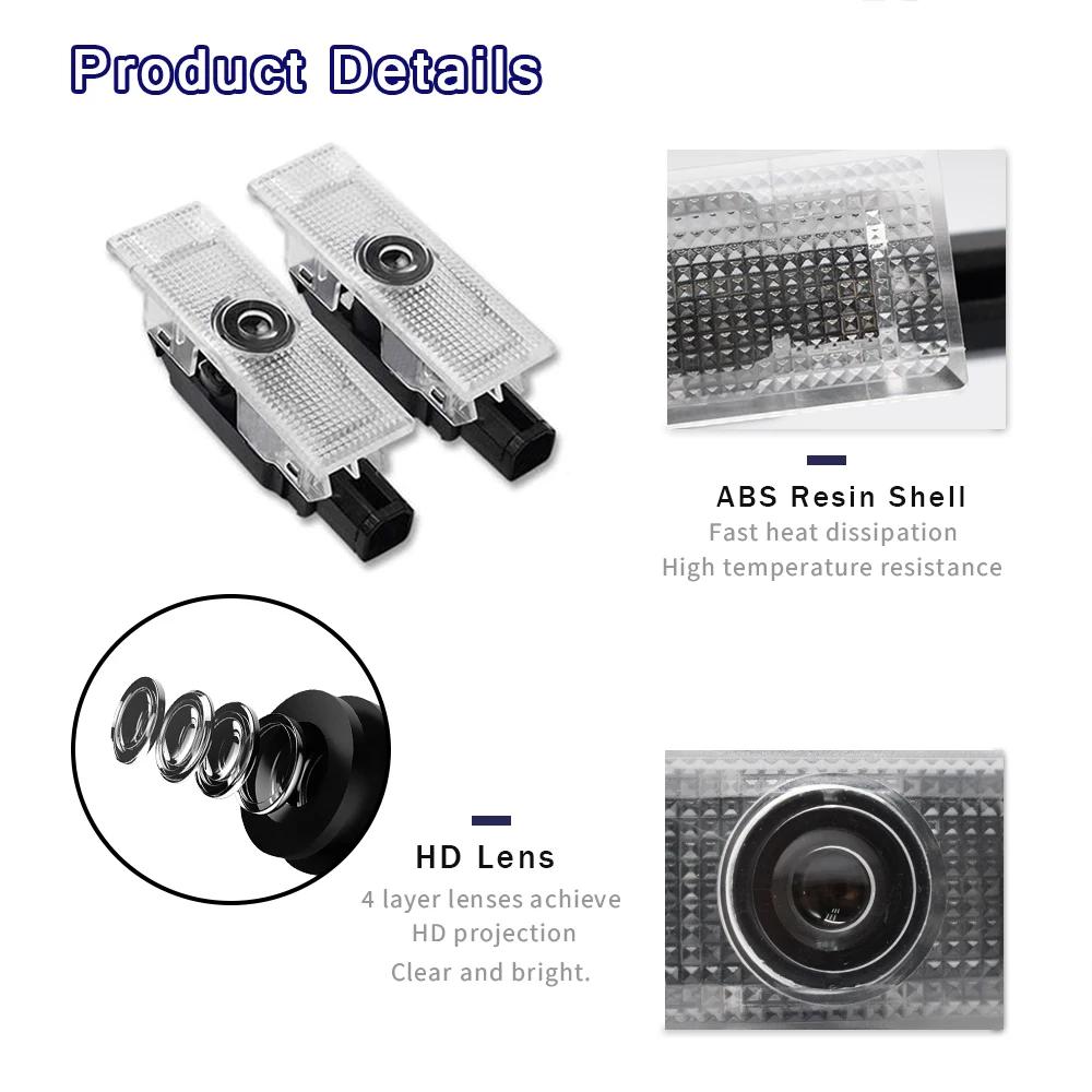 2PCS LED Car Door Ghost Light Laser Projector Welcome Lamp for Alfa Romeo 146 147 155 156 159 Stelvio Giulia Giulietta Mito GT