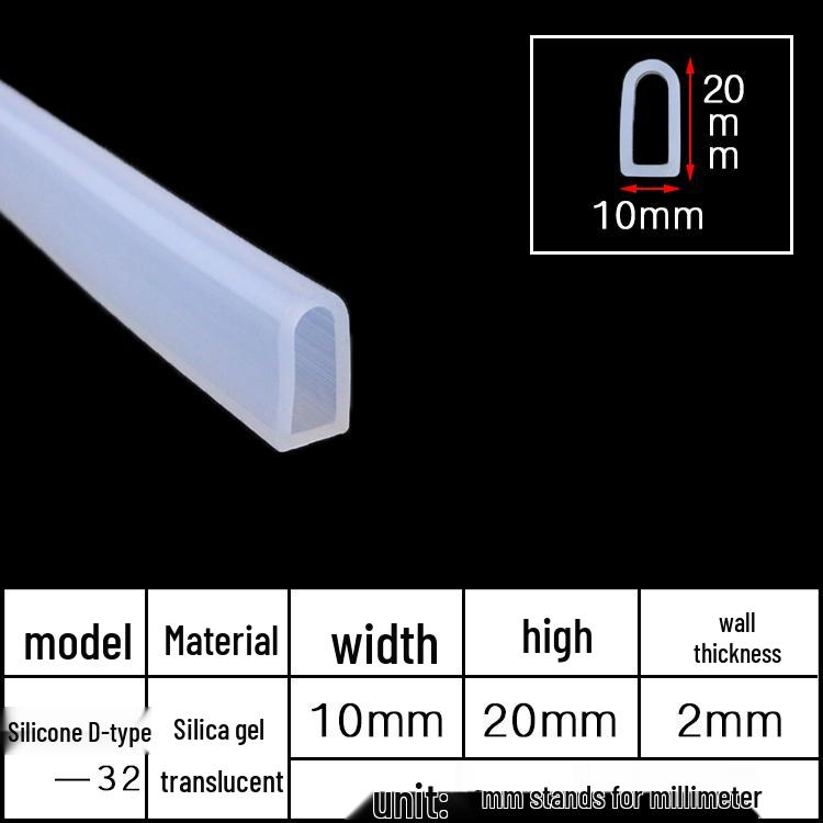D-Shaped Silicone Sealing Strip: High-Temperature, Water-Retaining, Self-Adhesive, Anti-Collision, Shock-Absorbing for Doors & Windows