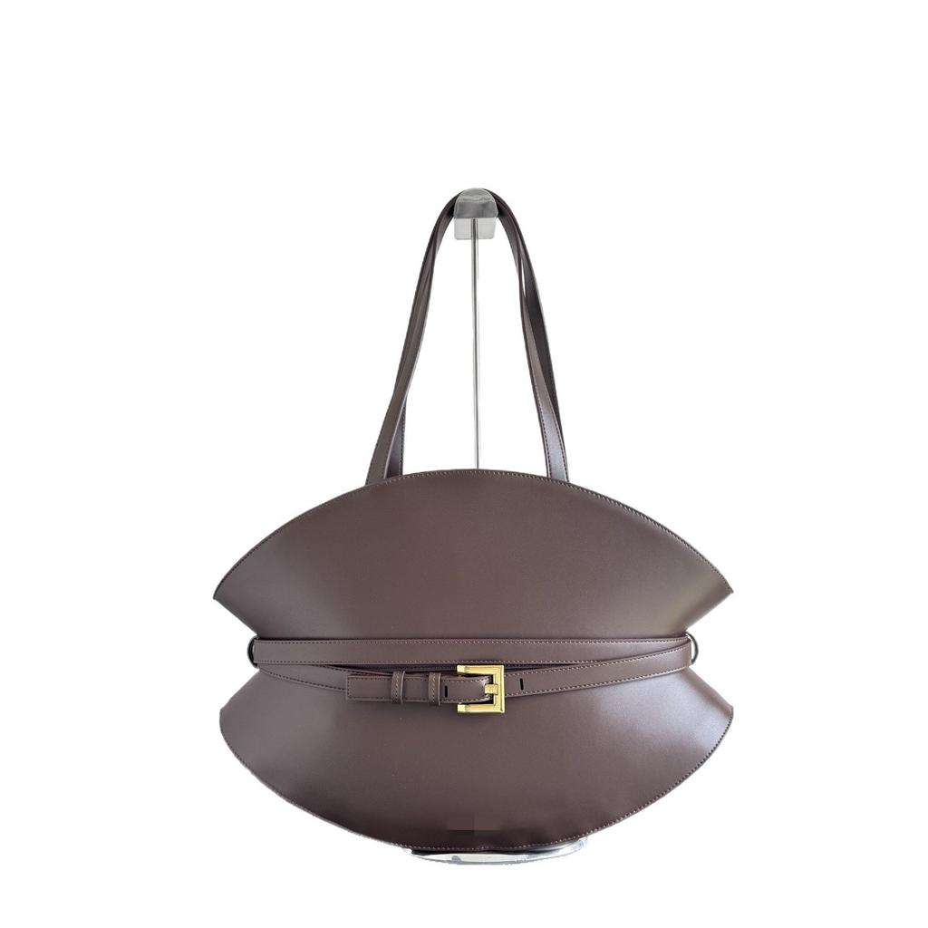 Neues Nischen-Design Leder Retro Handtasche mit großer Kapazität Damen Pendler Umhängetasche Große Tasche Tragetasche