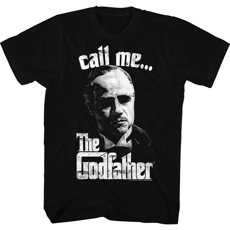 The 2025 summer fashion godfather Corleone printed short-sleeved loose trendy T-shirt cotton streetwear for men and women