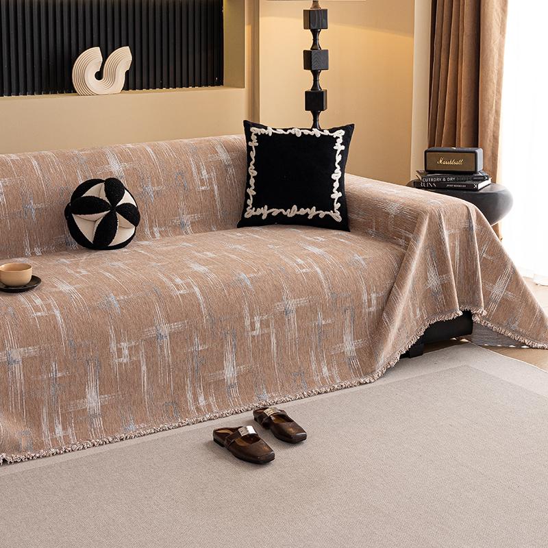 Home Bankhoes Met Kwastjes Woonkamer Banken Deksel Bankhoes Zitting 3-zits Bank Deksel Beige