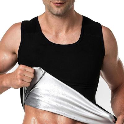Fettverbrennendes Sauna-Schweißweste Schweißbeständige Trainings-Kompressionsshirts Herren Formwäsche Top Laufen